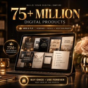 75 Million Digital Products Vault™ (PLR/MRR) | Ultimate Canva Templates, Ebooks & Resell Bundle | Instant Digital Download