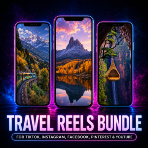 600+ Faceless Travel Reels Bundle | Viral Travel Content Pack for TikTok, Instagram & YouTube Shorts | PLR + MRR Included