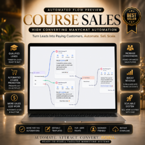 12 DFY MANYCHAT AUTOMATION FLOWS | PLR + MRR INCLUDED | Ready-To-Resell Faceless Marketing Systems