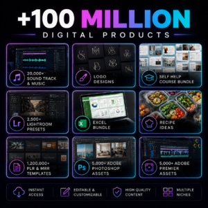 100M+ PLR & MRR Digital Product Bundle | Master Resell Rights Vault | Passive Income Business Kit | Done-For-You Digital Products