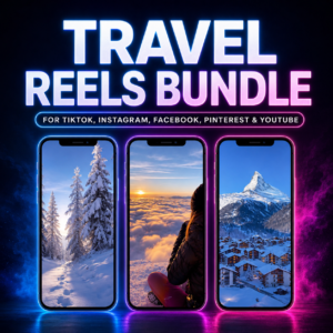 600+ Faceless Travel Reels Bundle | Viral Travel Content Pack for TikTok, Instagram & YouTube Shorts | PLR + MRR Included