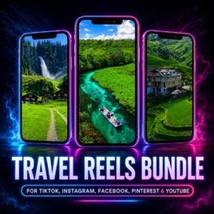 600+ Faceless Travel Reels Bundle | Viral Travel Content Pack for TikTok, Instagram & YouTube Shorts | PLR + MRR Included