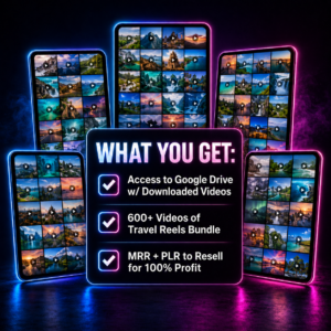 600+ Faceless Travel Reels Bundle | Viral Travel Content Pack for TikTok, Instagram & YouTube Shorts | PLR + MRR Included